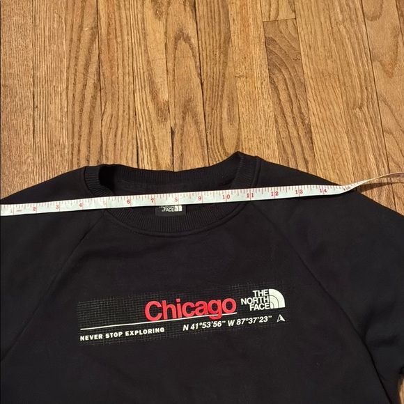 The North Face Black Crewneck with Red Chicago Design - Picture 8 of 11